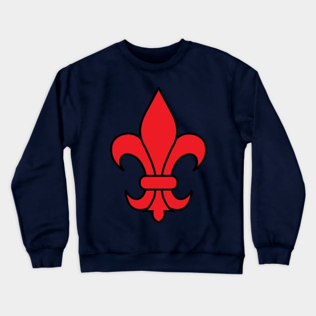 fleur de lis (red) Crewneck Sweatshirt by PabloDeChenez